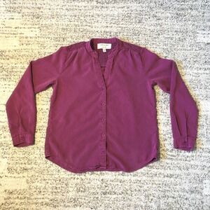 Cloth & Stone‎ Anthropologie Button Down Top Smocked XS
